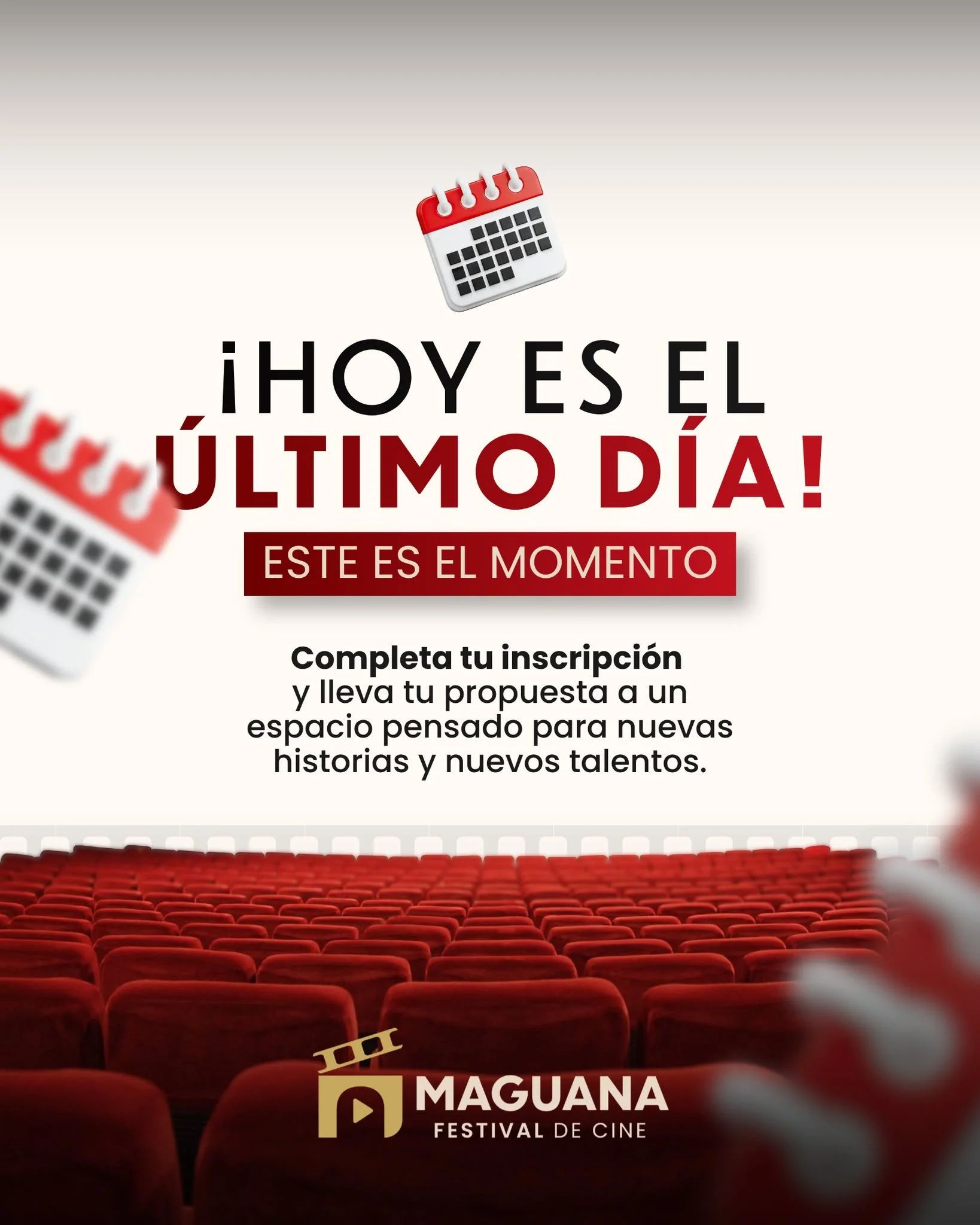 &iexcl;La cuenta regresiva lleg&oacute; a cero! Hoy 30 de septiembre, es el &uacute;ltimo d&iacute;a para inscribir tu proyecto en el Festival Maguana. No dejes pasar la oportunidad de llevar tu propuesta a un espacio creado especialmente para descub