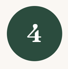 A green circular icon with a white number four and a line underneath.