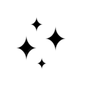 Geometric drawing of an outline square with sections divided by vertical, horizontal, and diagonal lines.