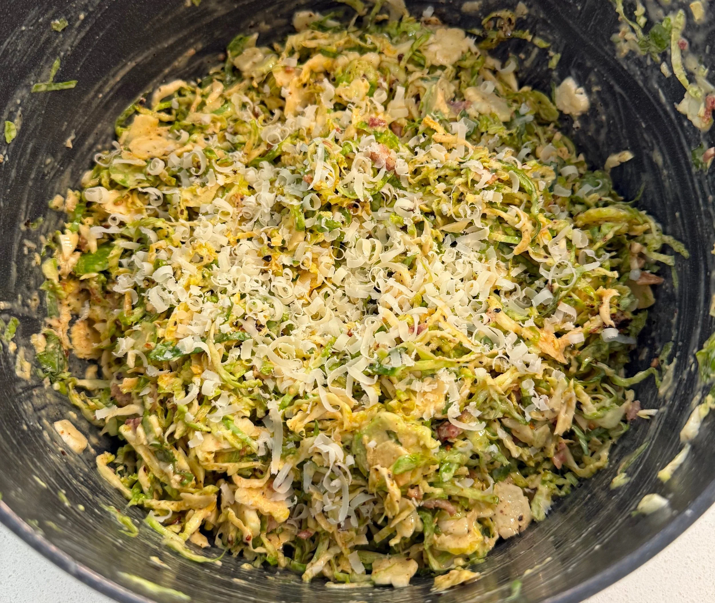 Shaved Brussels Sprouts Caesar Salad
