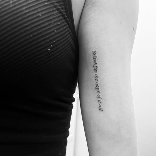 Fine Line Tattoo - typography