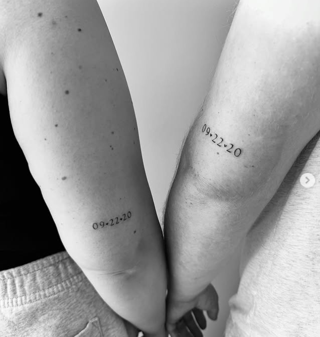 Fine Line Tattoo - couples tattoos