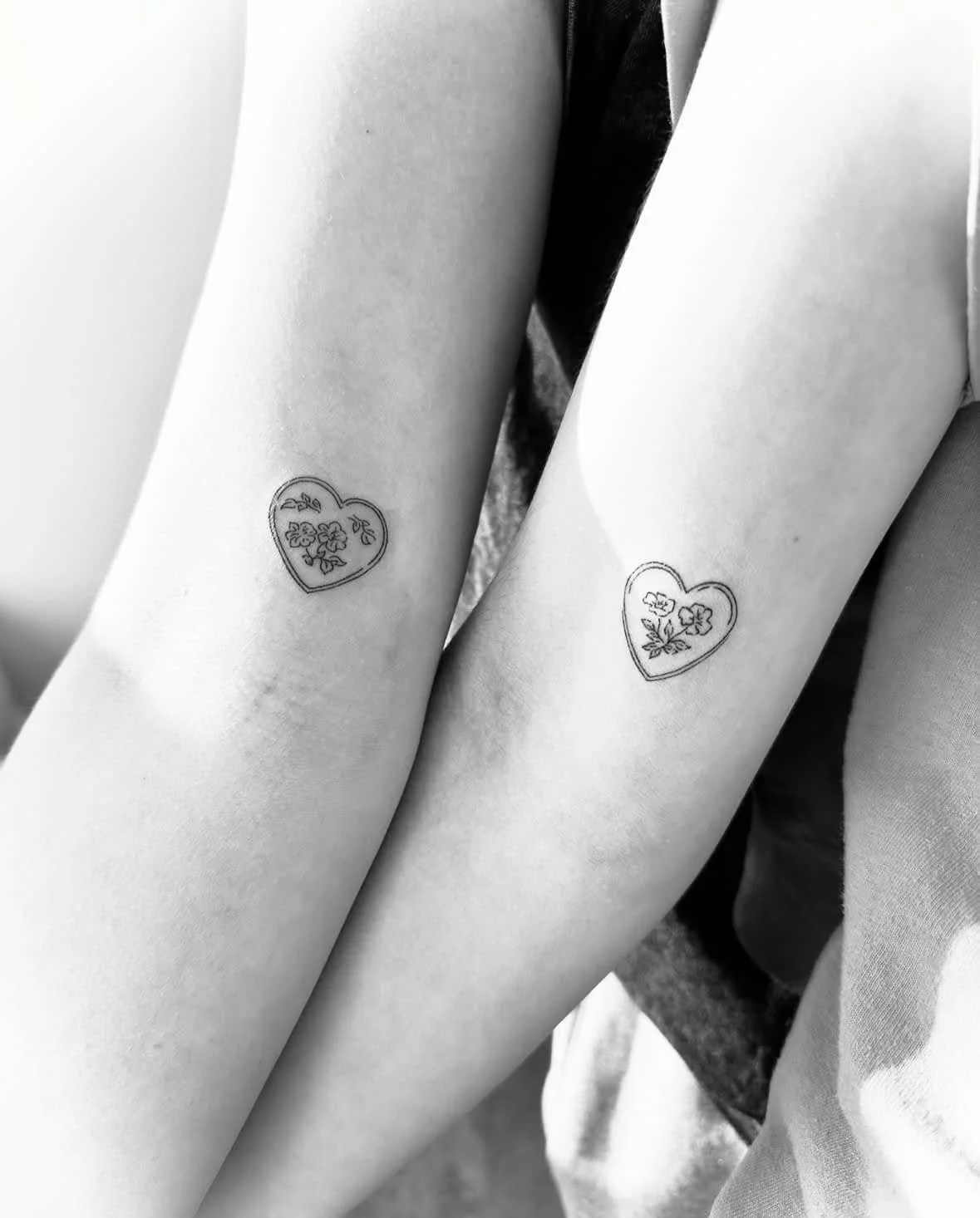 Fine Line Tattoo - best friends tattoo