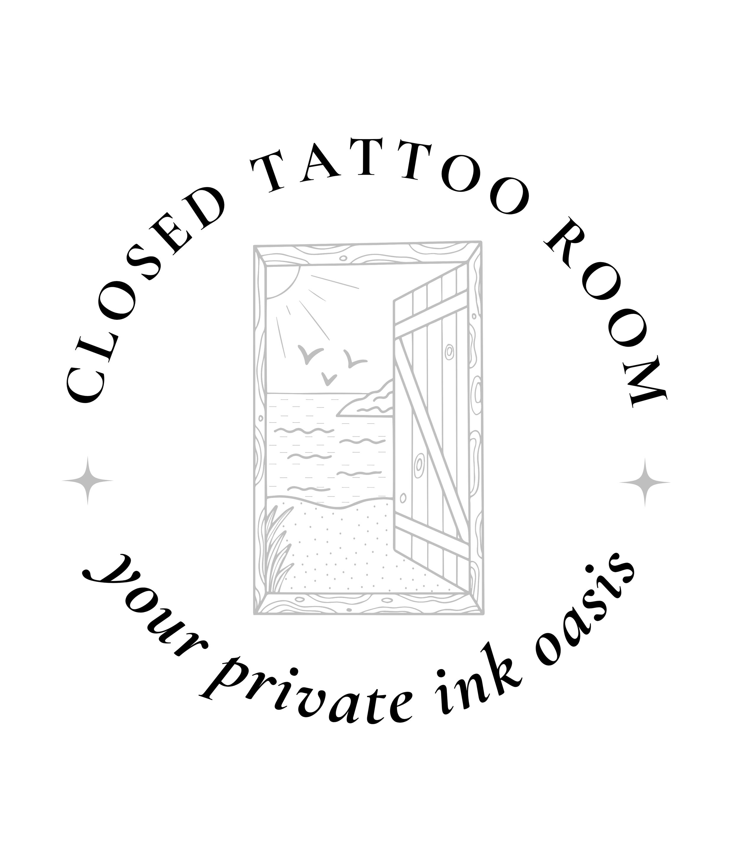 Closed tattoo room