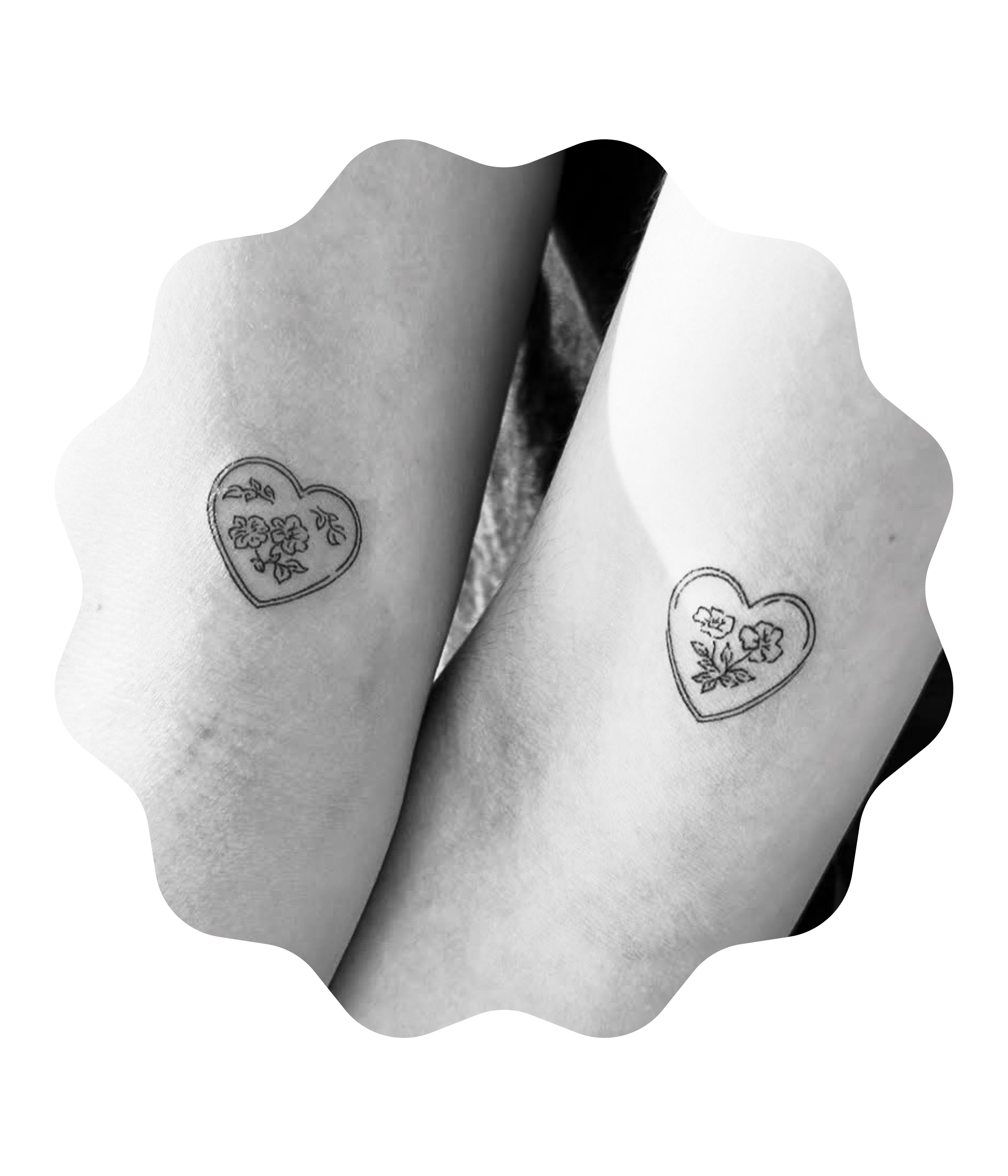 Vintage Fine Line Tattoo Best Friends