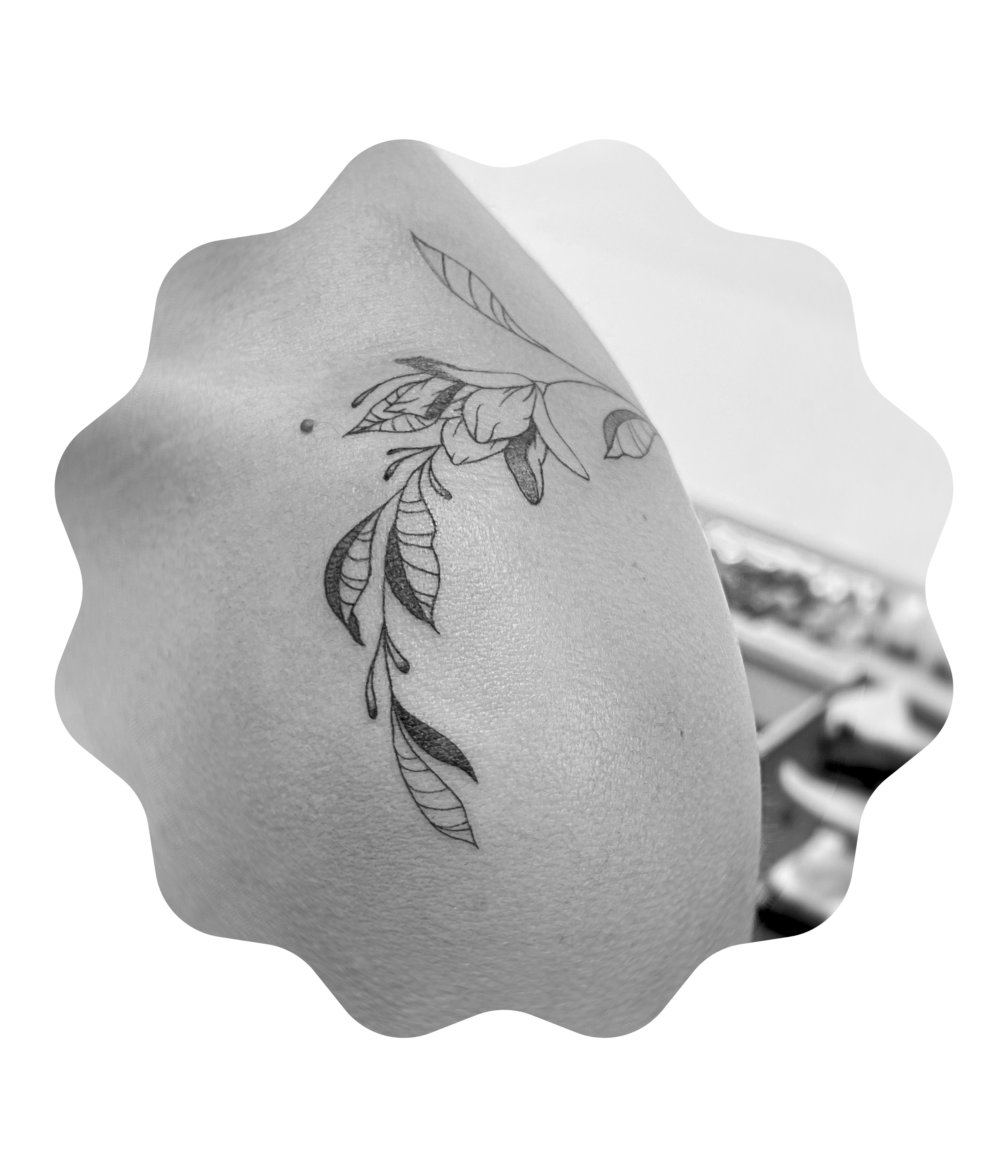 Fine Line Shoulder Tattoo Ohio
