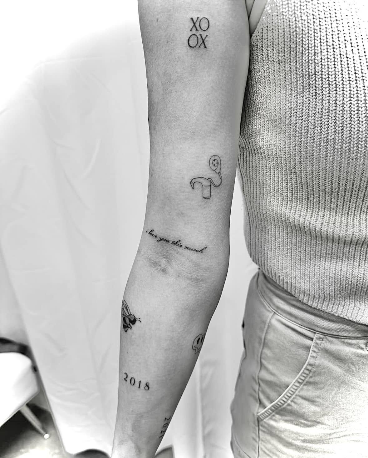 Fine Line Tattoo - sticker sleeve tattoos