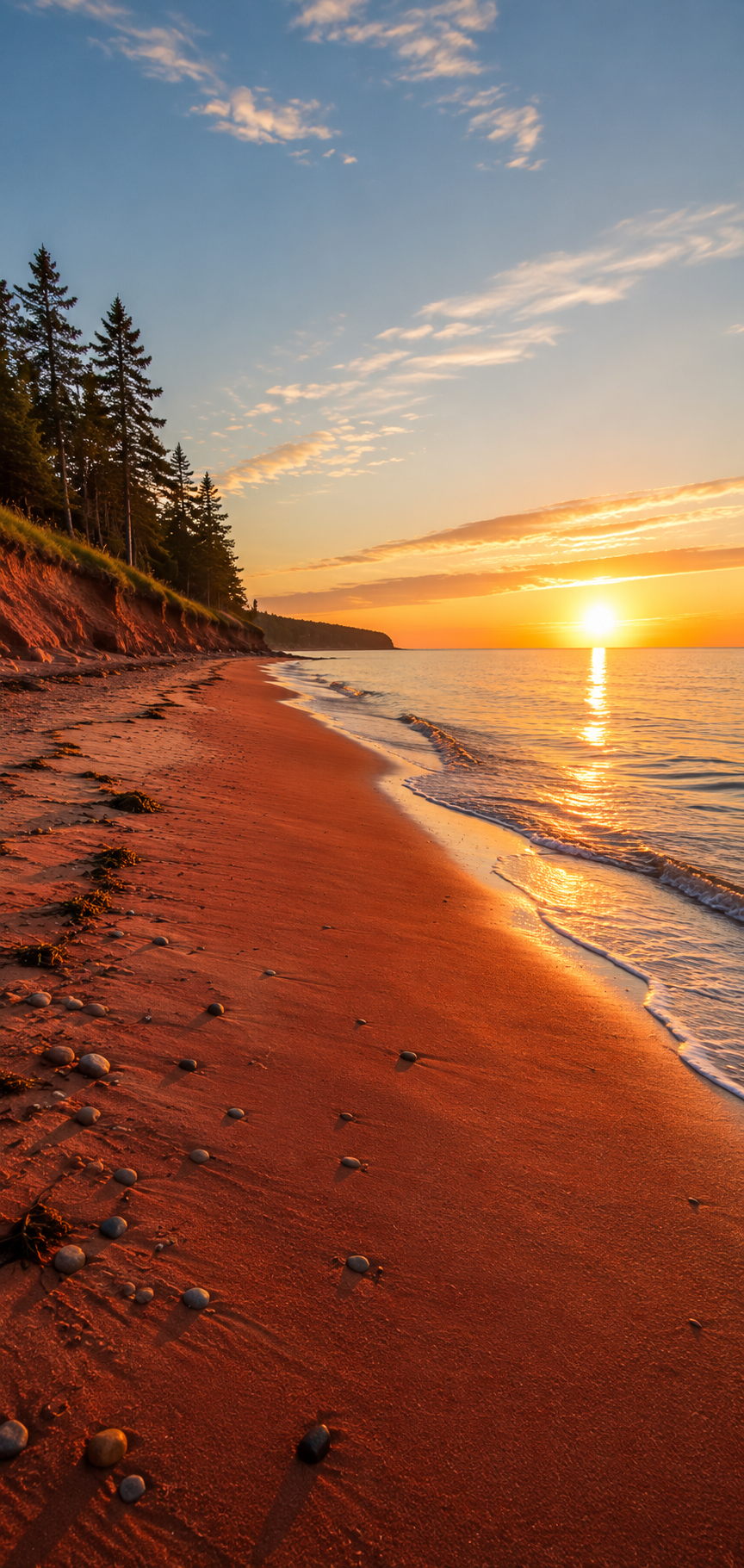 “Prince Edward Island coastal beach at sunset symbolizing peace of mind for seasonal property owners”