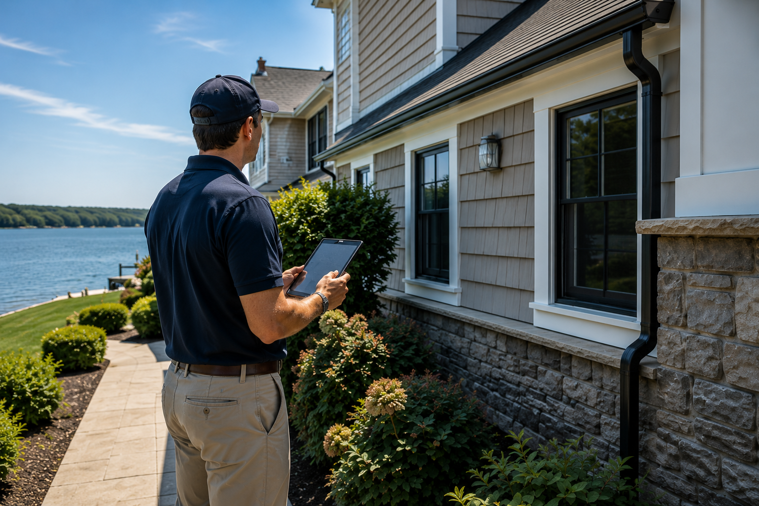“Local property protection specialist monitoring a seasonal waterfront property in Prince Edward Island”