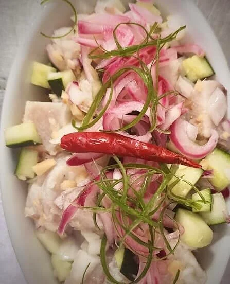 Kinilaw Na Tanigue (Spanish Mackerel Ceviche