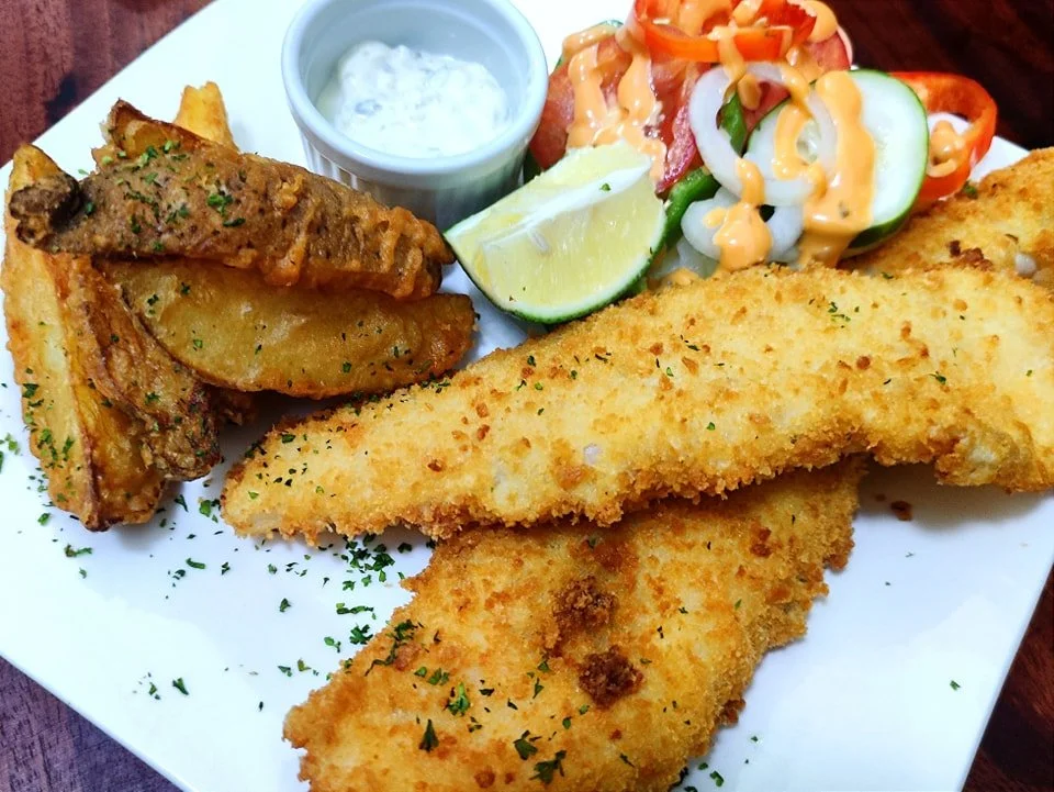 Fish And Chips With Garden Salad