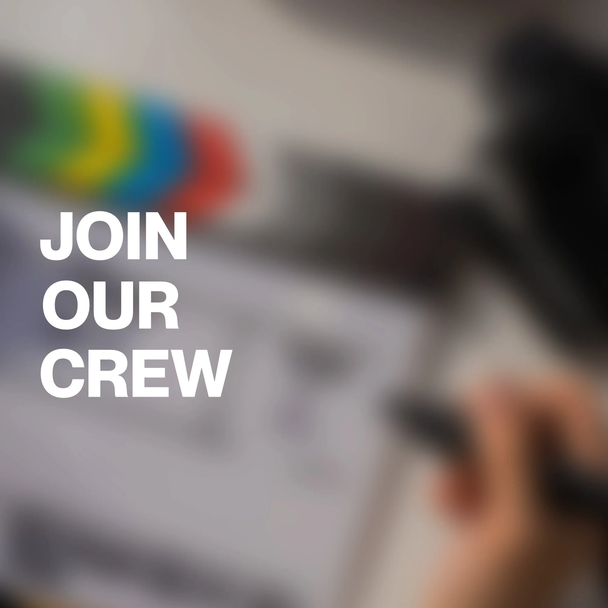 Blurred colorful objects and a partial text overlay reading 'JOIN OUR'.
