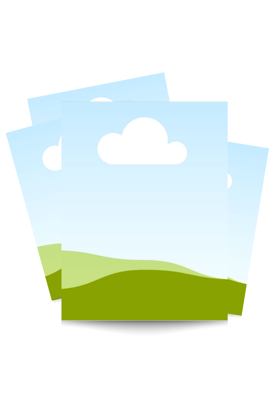 An animated landscape scene with green hills, a blue sky with clouds, and a bright sun.