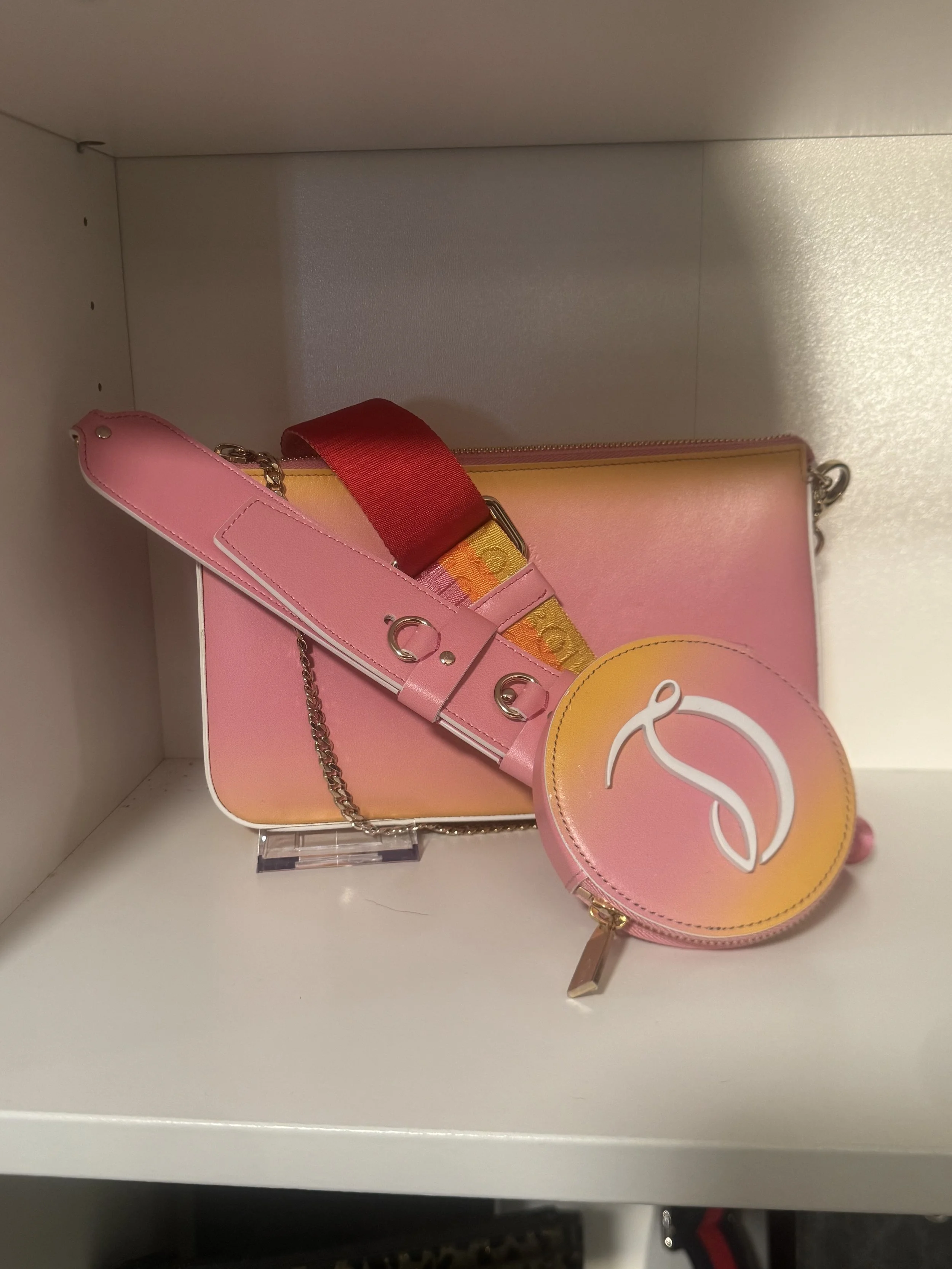 Christian Louboutin Logo Belt Bag/ Crossbody Set