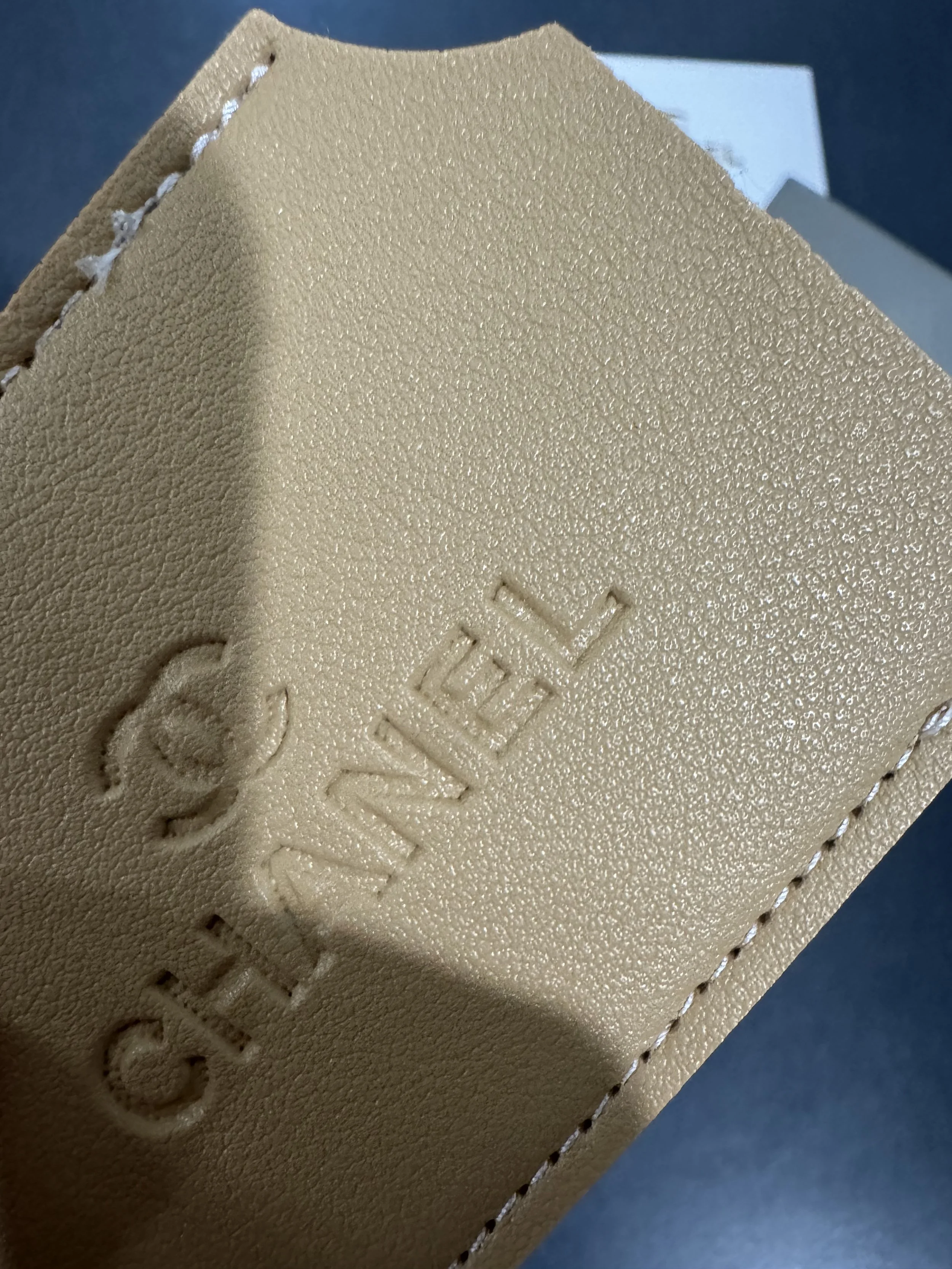 Chanel Mirror/Card Holder TAN