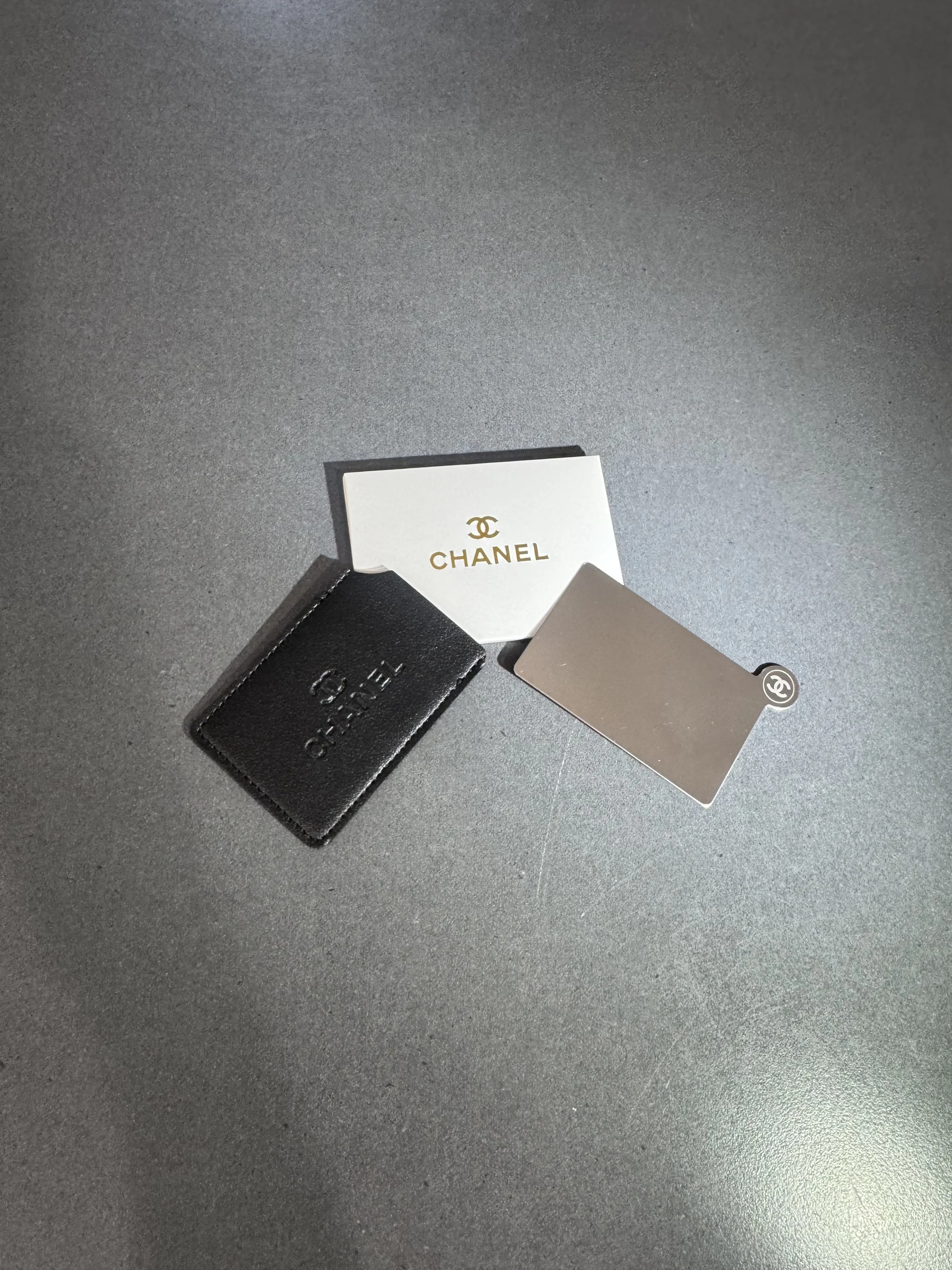 Chanel Mirror/Card Holder BLACK