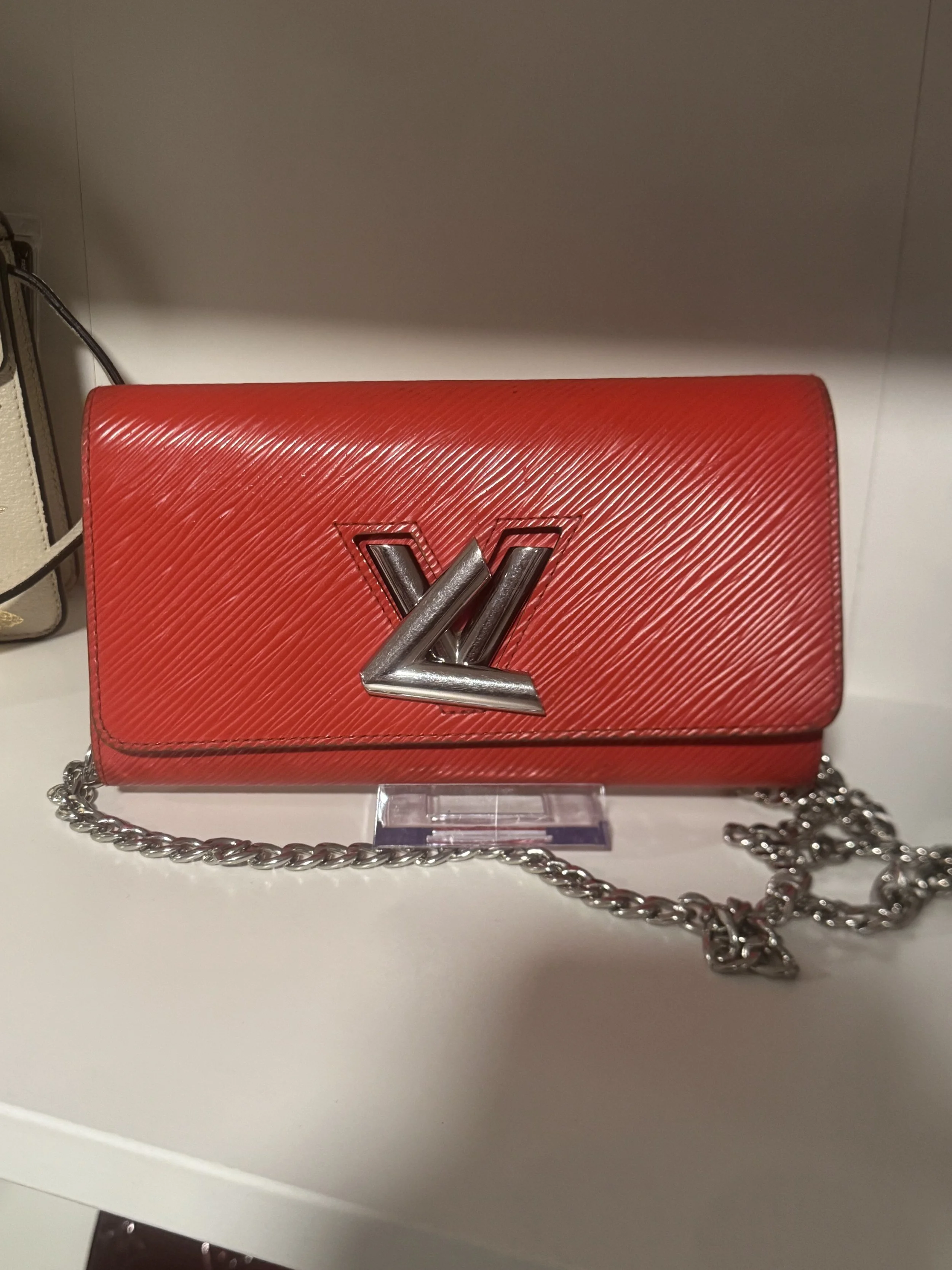 LV Red Epi Leather Portefeuille Twist