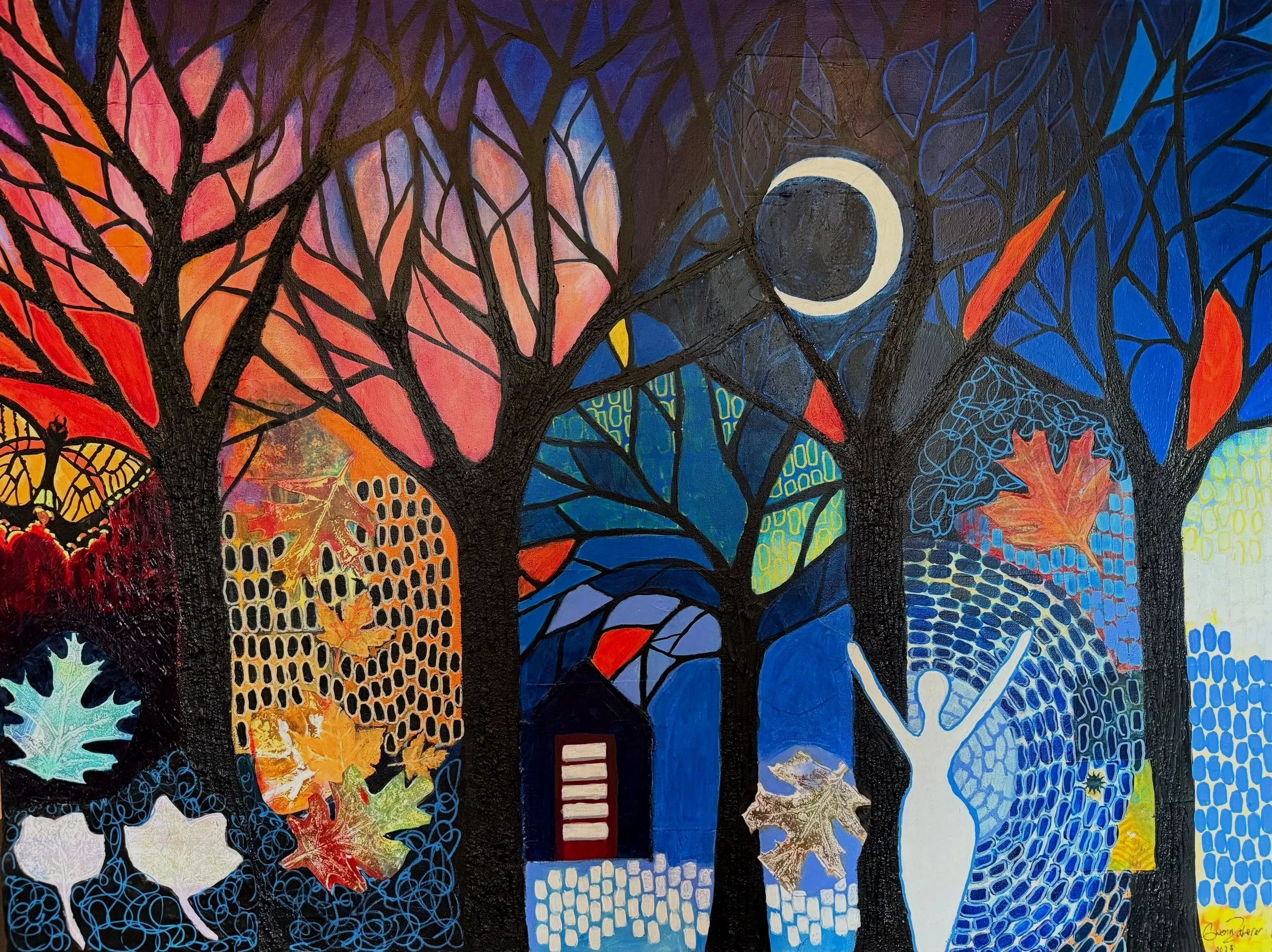 Under the Poplar Trees 36 x 48