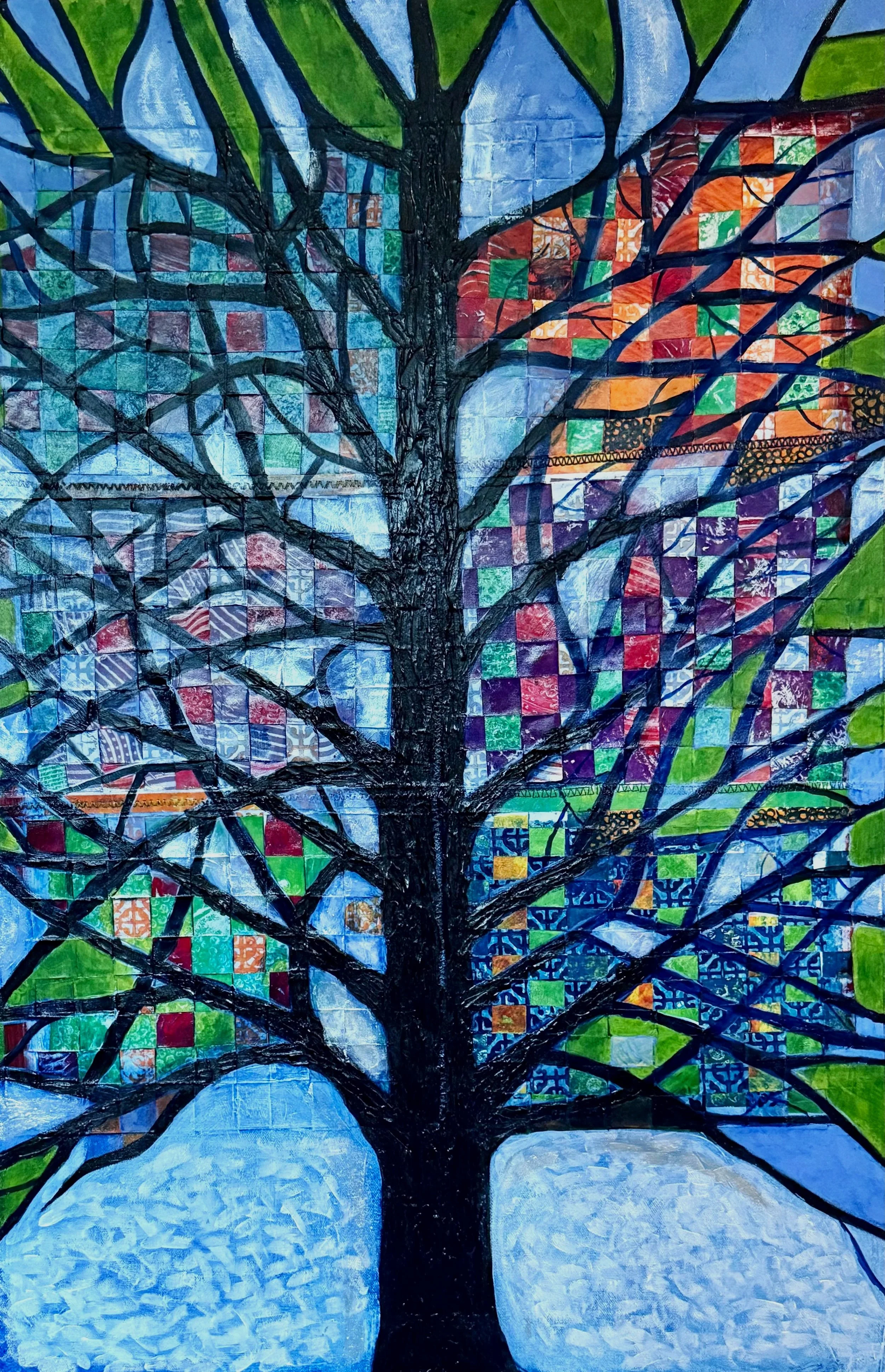 Stained Glass Tree 24 x 36