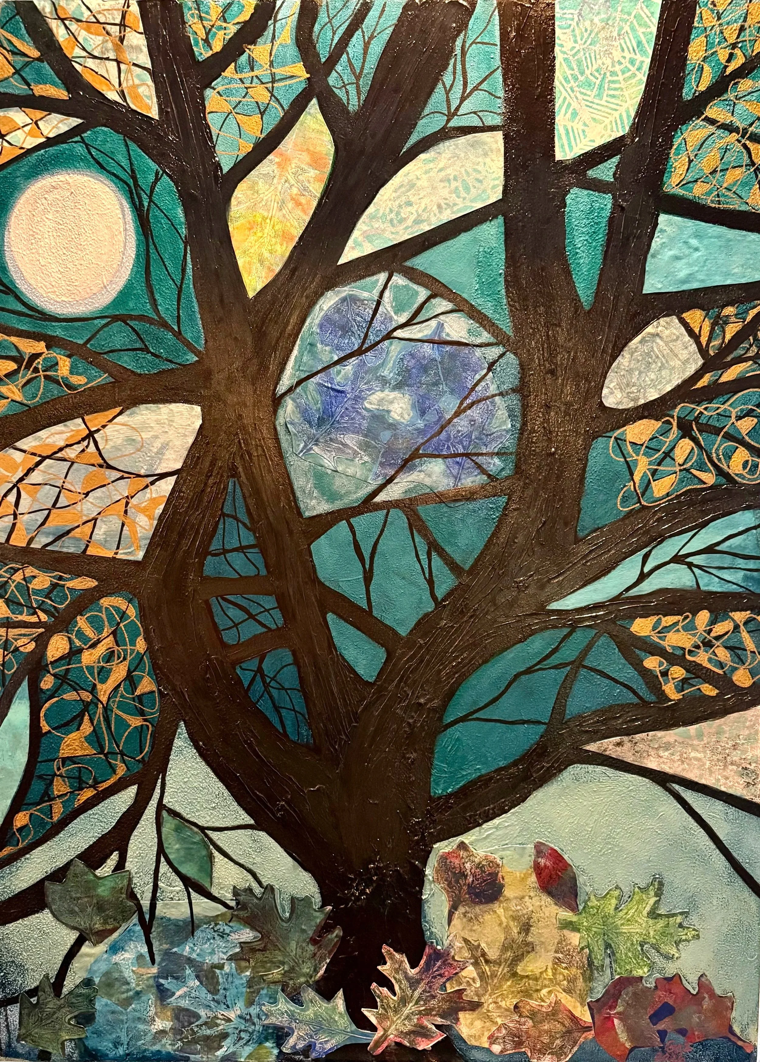 Crescent Moon Tree (blue hour) 36x48