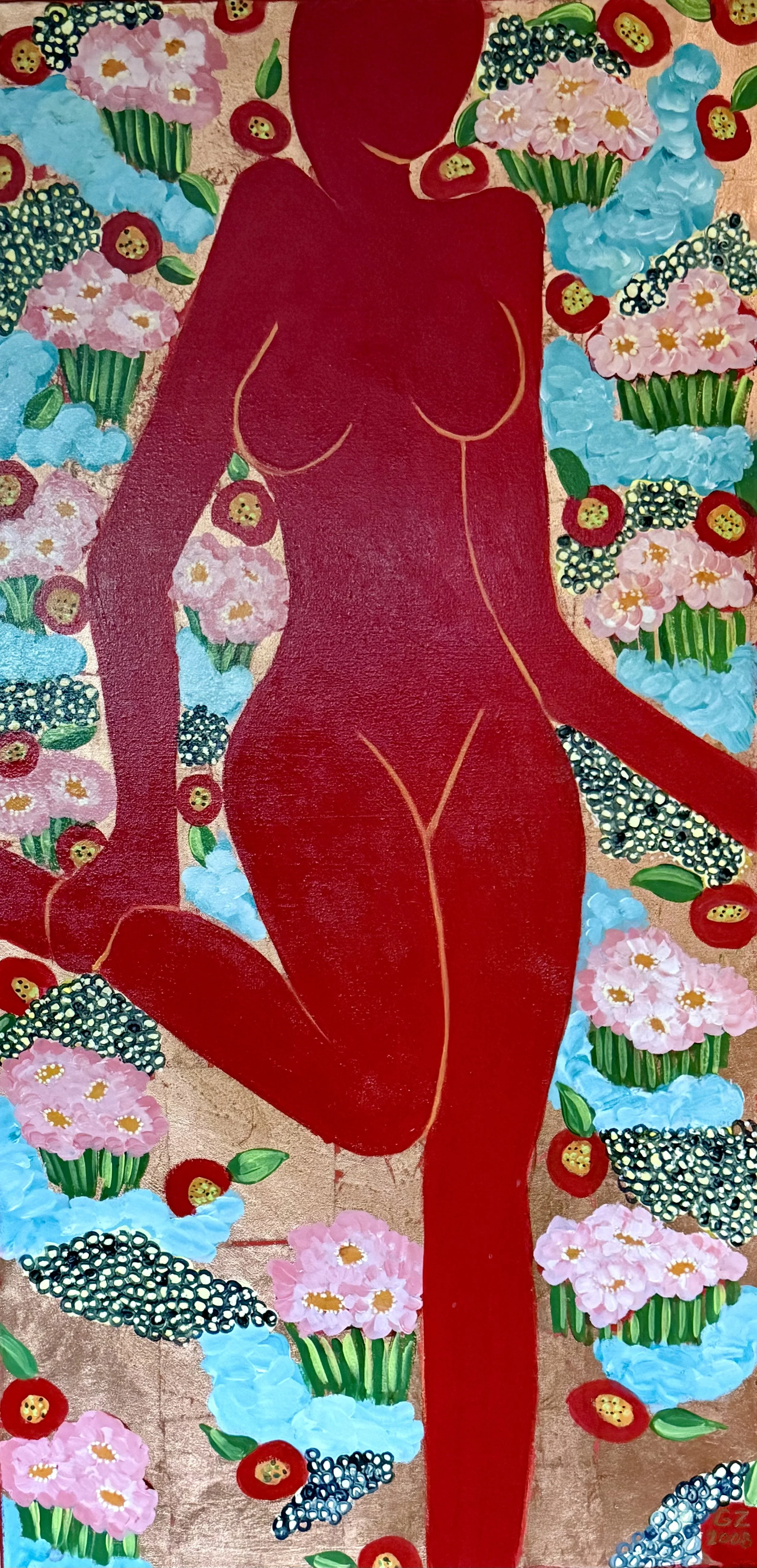 Pin Up Girl #2 Red 24 x 48