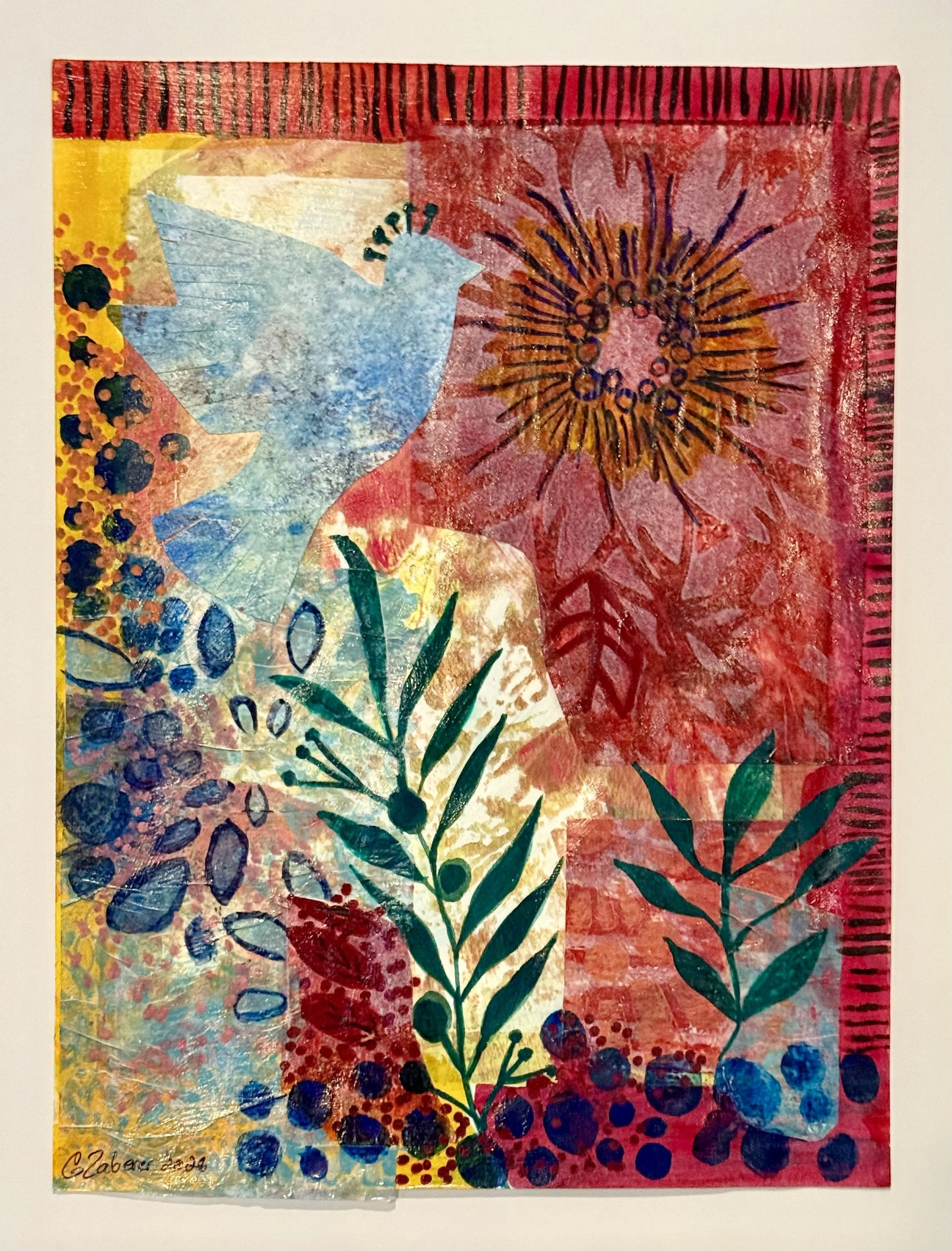"Today is my peaceful day" #1 11 x 14 framed 