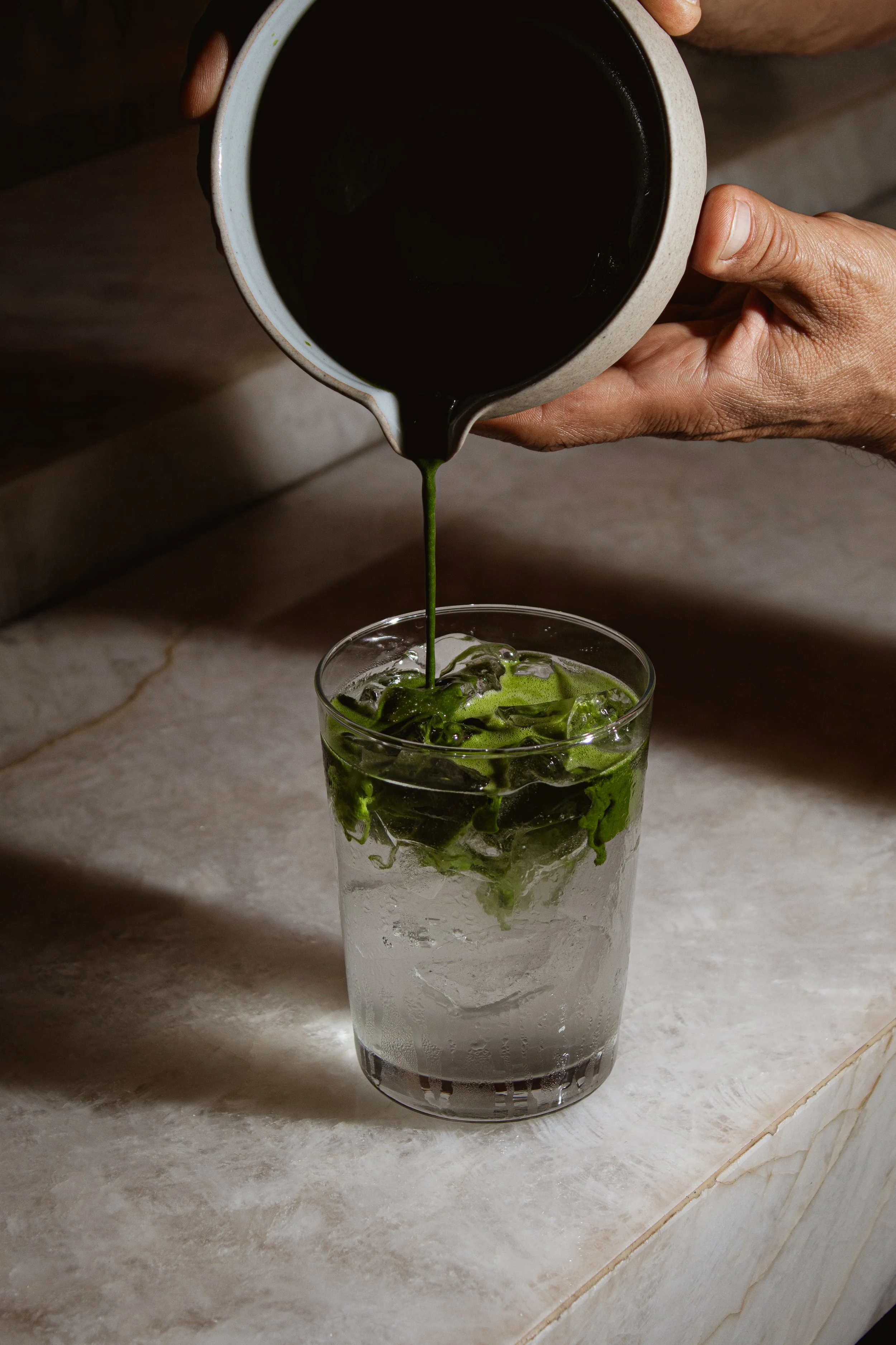Matcha signature drink at REMU matcha & coconut water