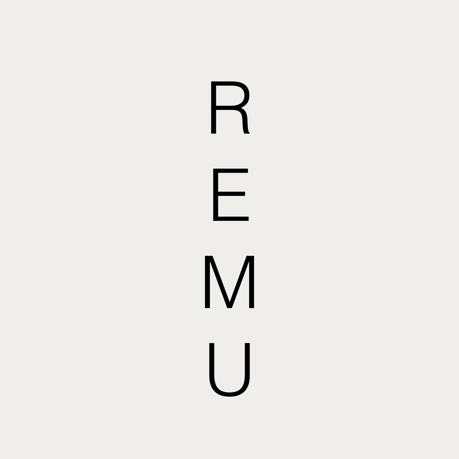 REMU logo featuring minimalist typography inspired by Japanese design.