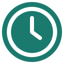 Clock icon showing time