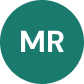 Green circular icon with white initials 'MR' in the center.