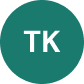 Green circular icon with white initials 'TK' in the center.