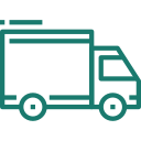 Line drawing of a delivery truck