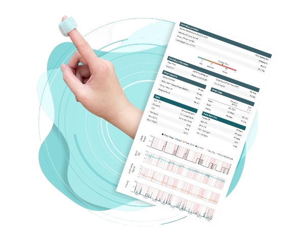 A person's hand holding a white eraser over a printed financial report or spreadsheet with various data, charts, and graphs.