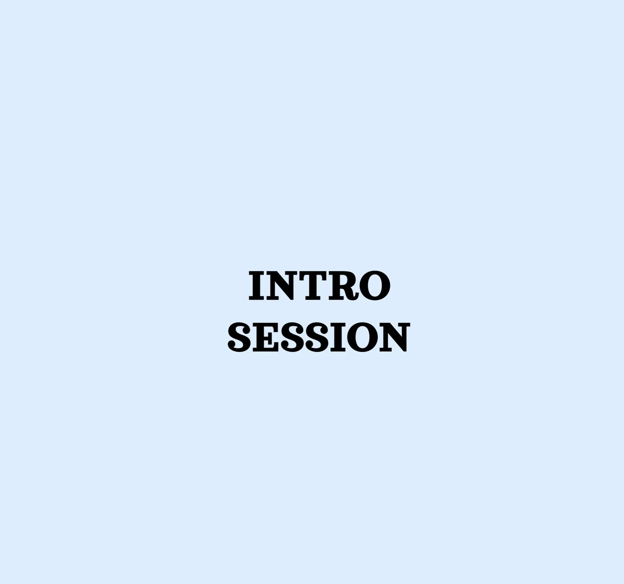 INTRO SESSION