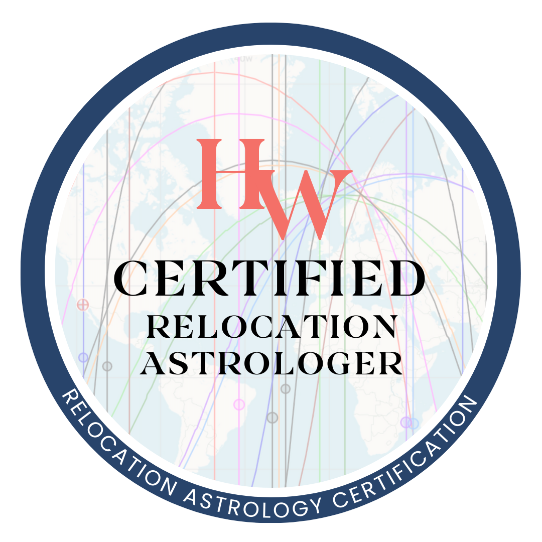Helena Woods Certified Relocation Astrologer badge