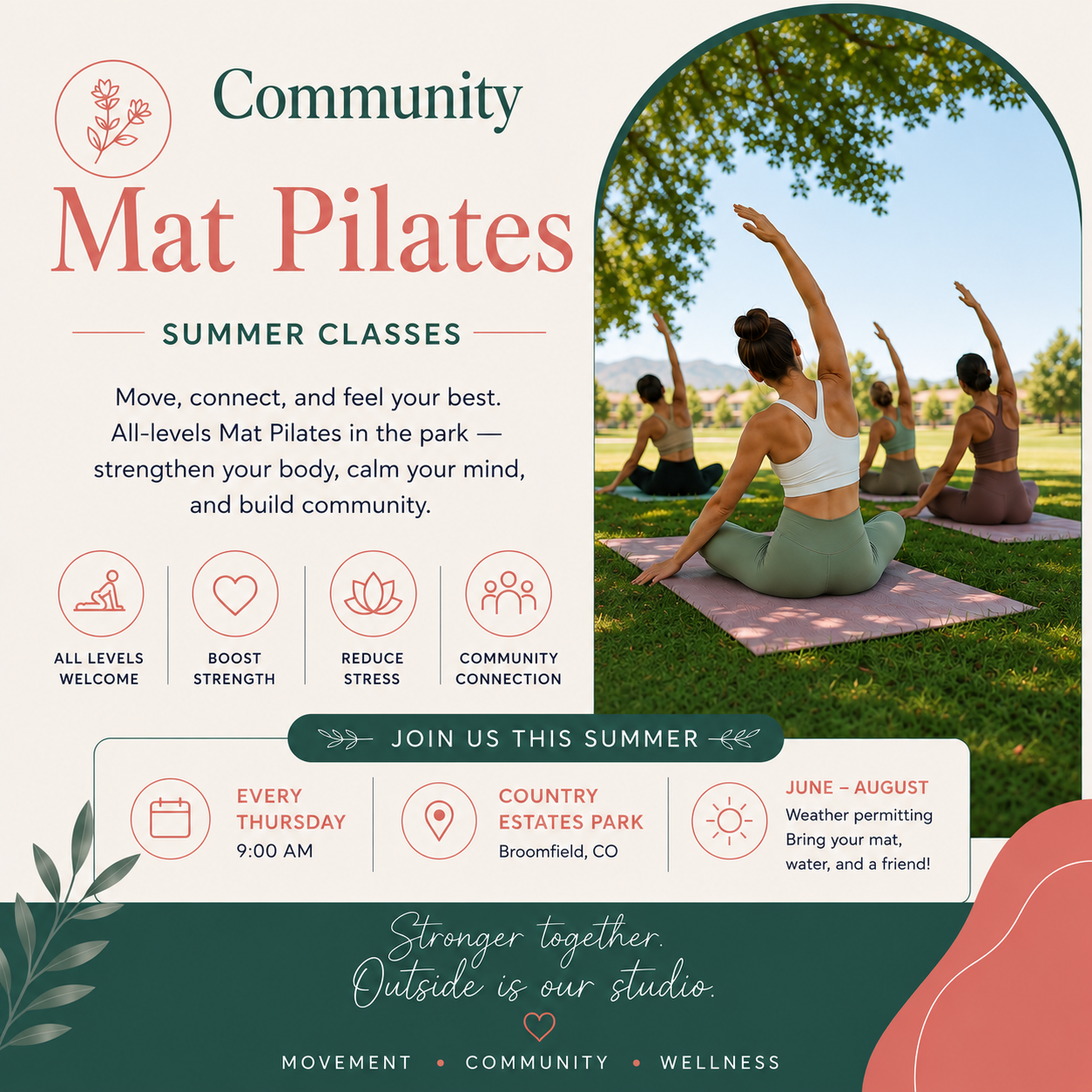 Summer Pilates at the Park