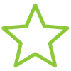 Green outlined star icon.