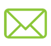 Icon of a green email envelope.