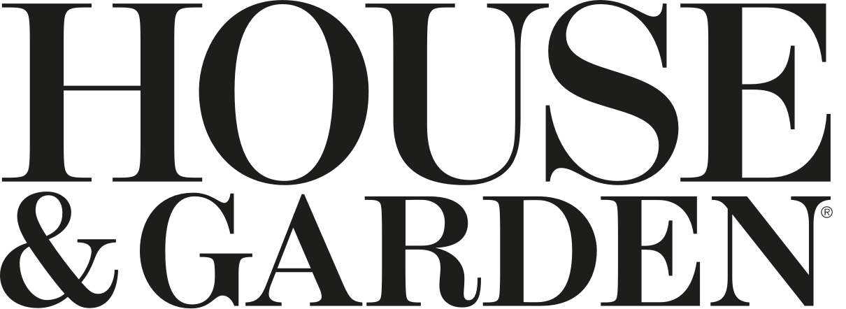 Black and white logo for the brand "House & Garden".