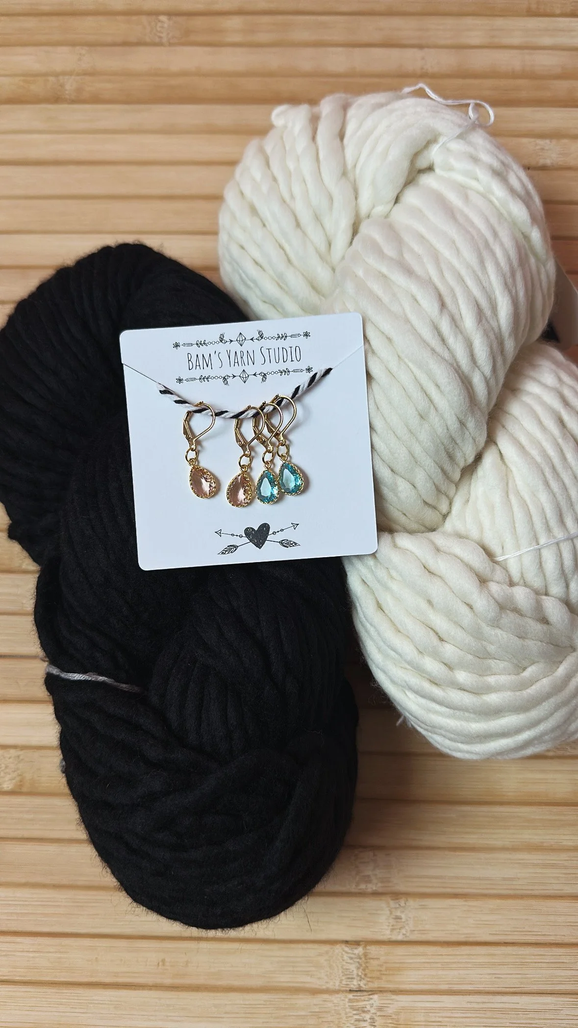 Gem Stitch Markers, Set of 4