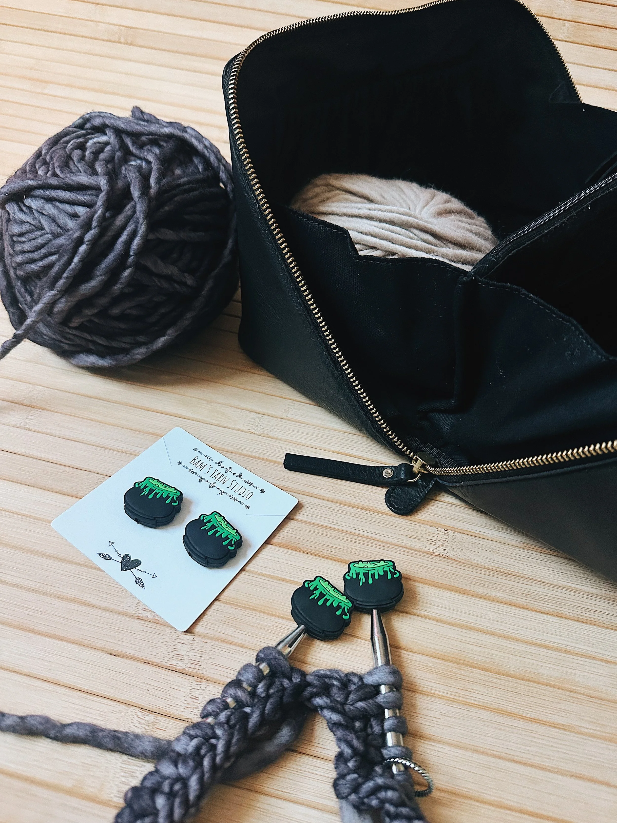Cauldron - Knitting Needle Stoppers
