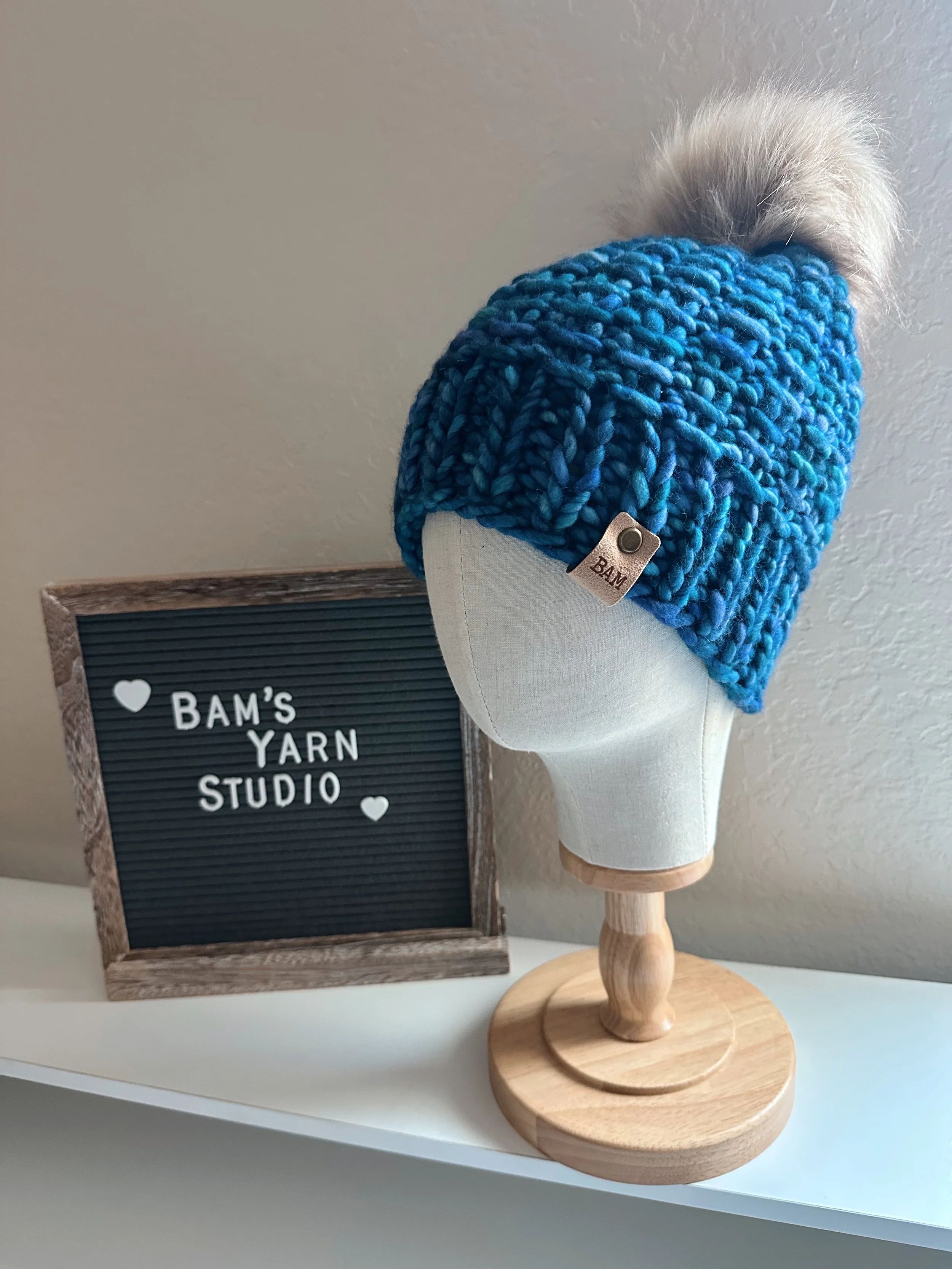 Luxury Arlo Beanie - Adult Size - Azules