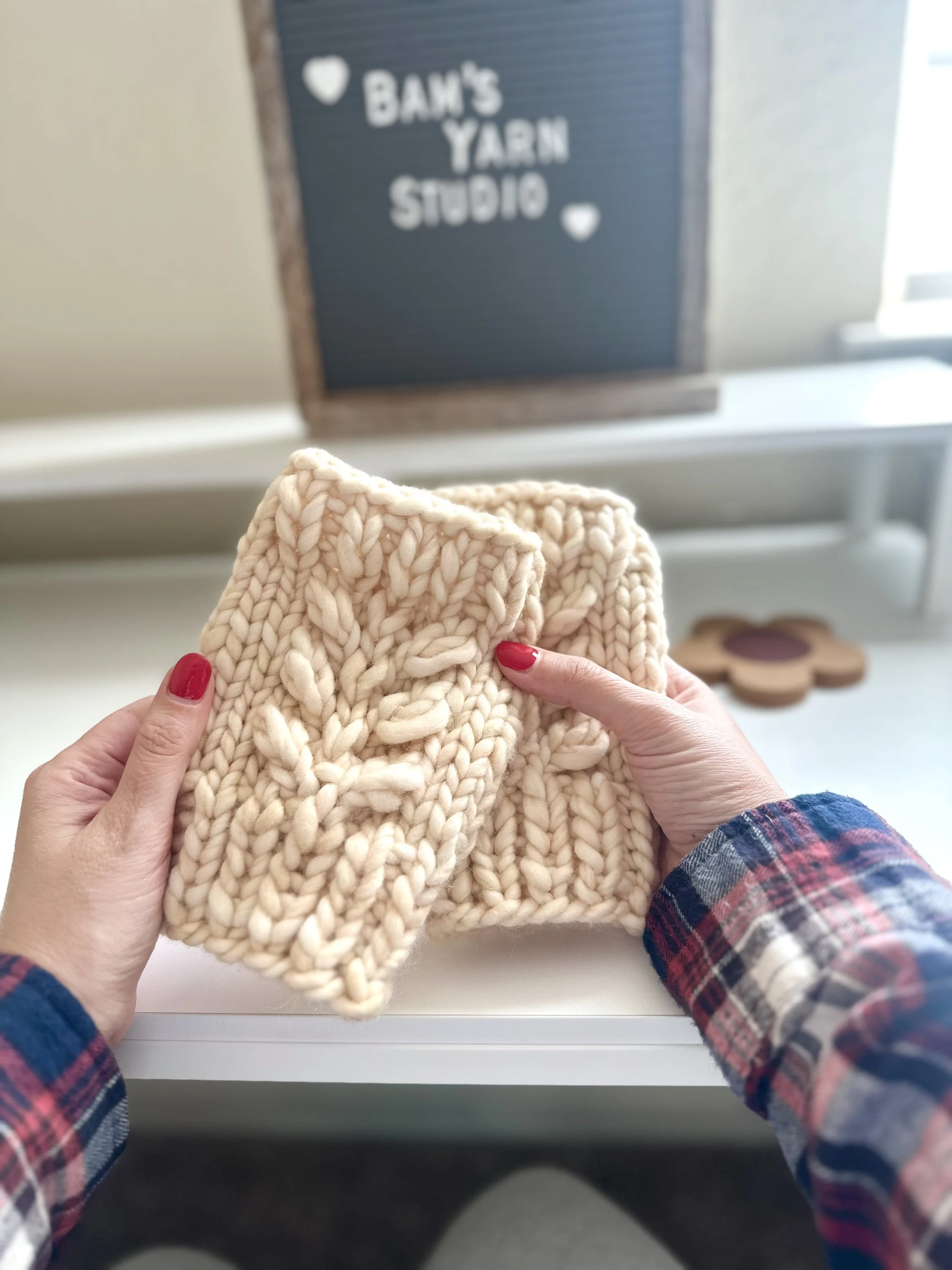 Luxury Fingerless Mitts - Ivory