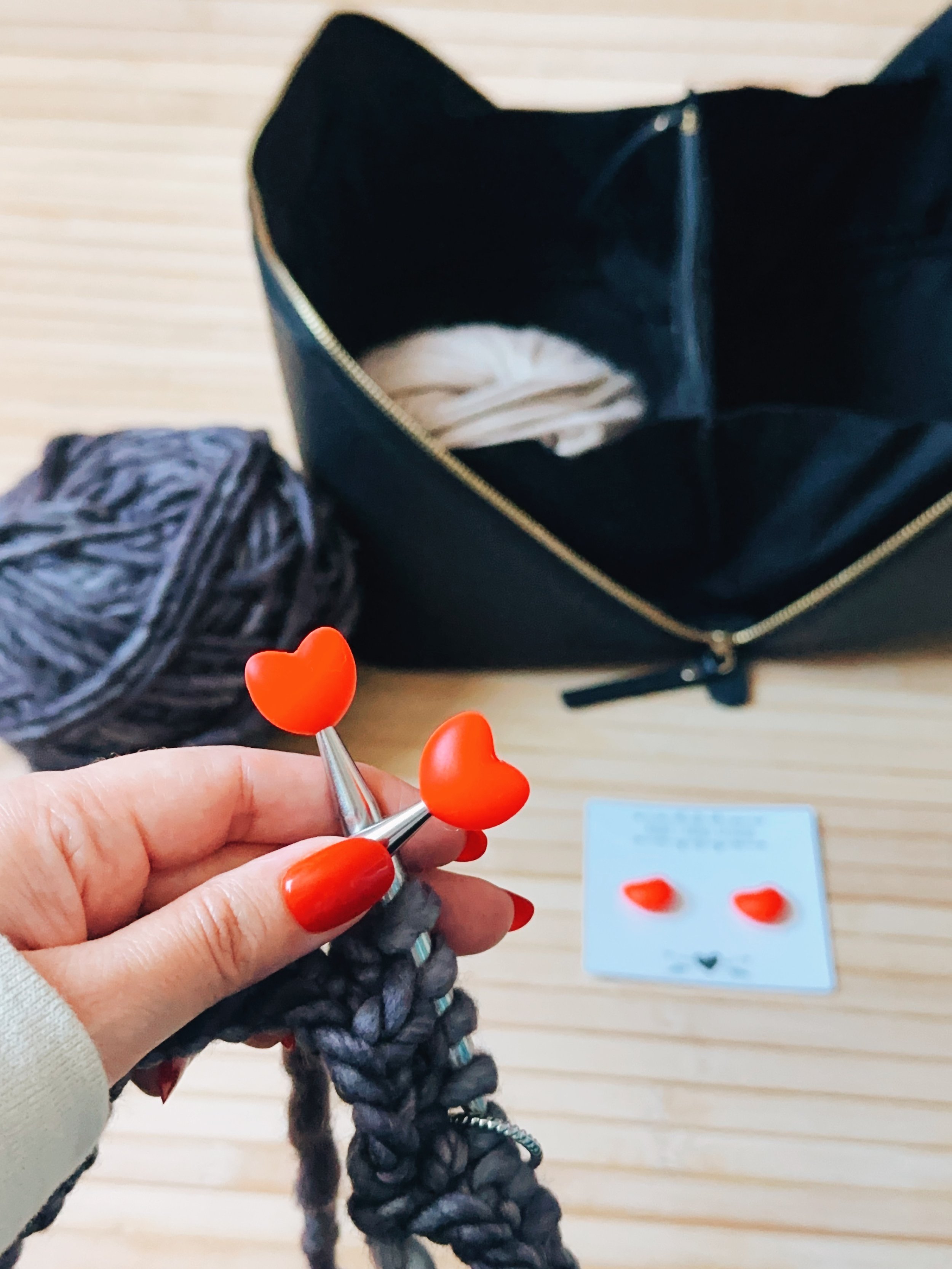 Red Heart - Knitting Needle Stoppers