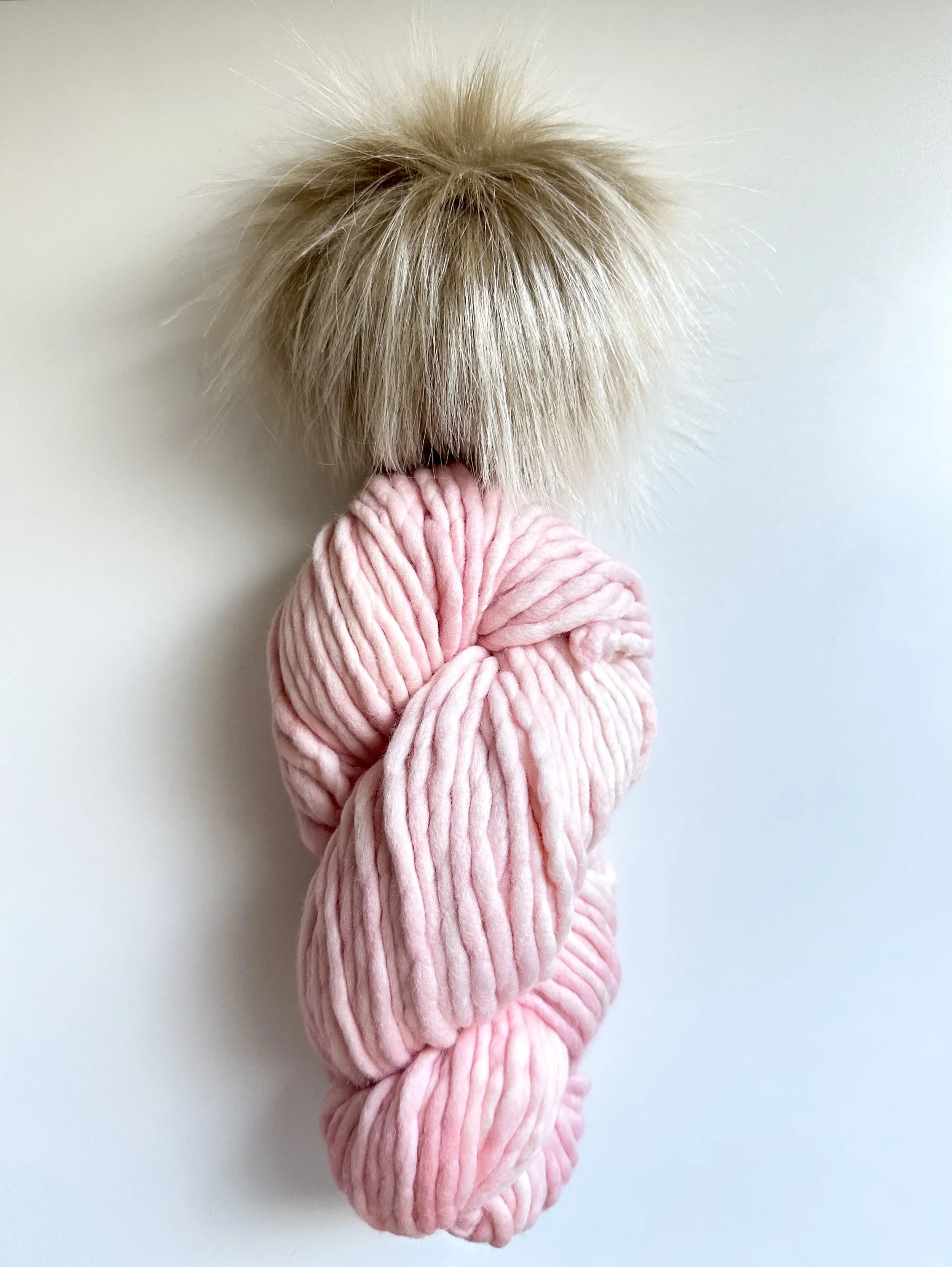 Rasta Almond Blossom + Macchiato Pom (Handmade by Knot and Stitch)