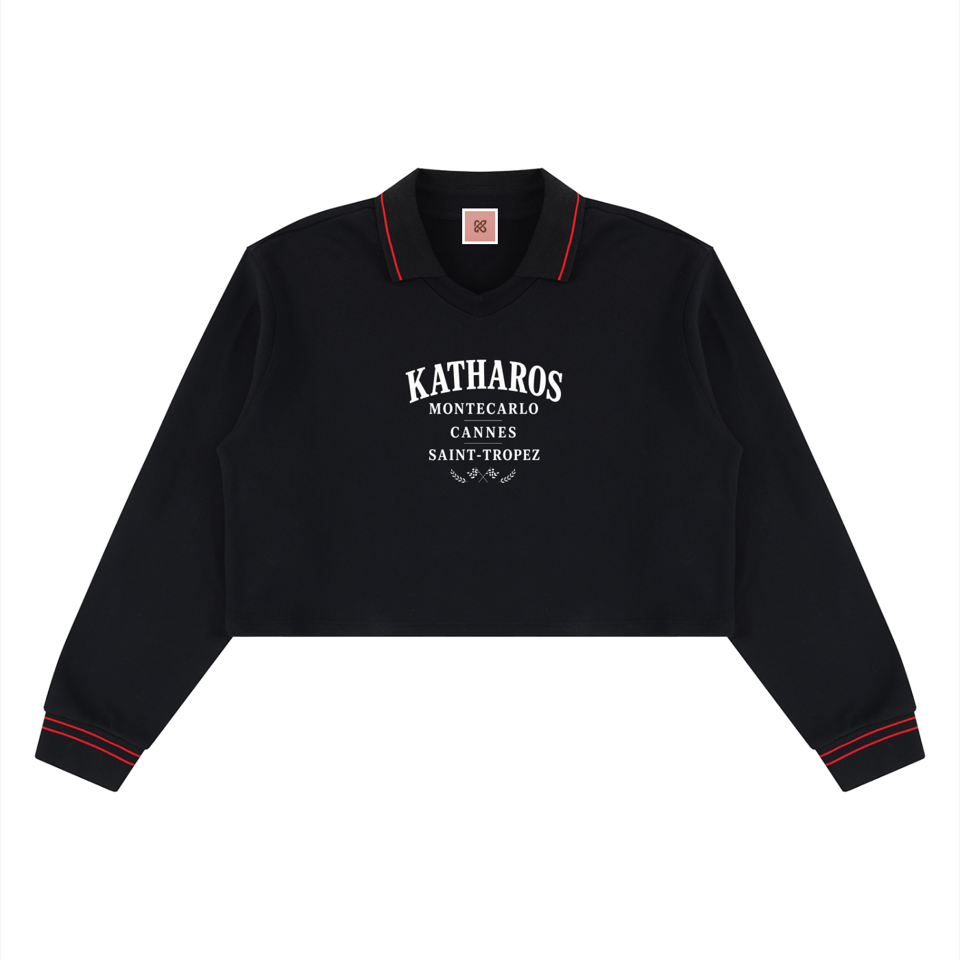 Katharos Crop Collared Sweatshirt