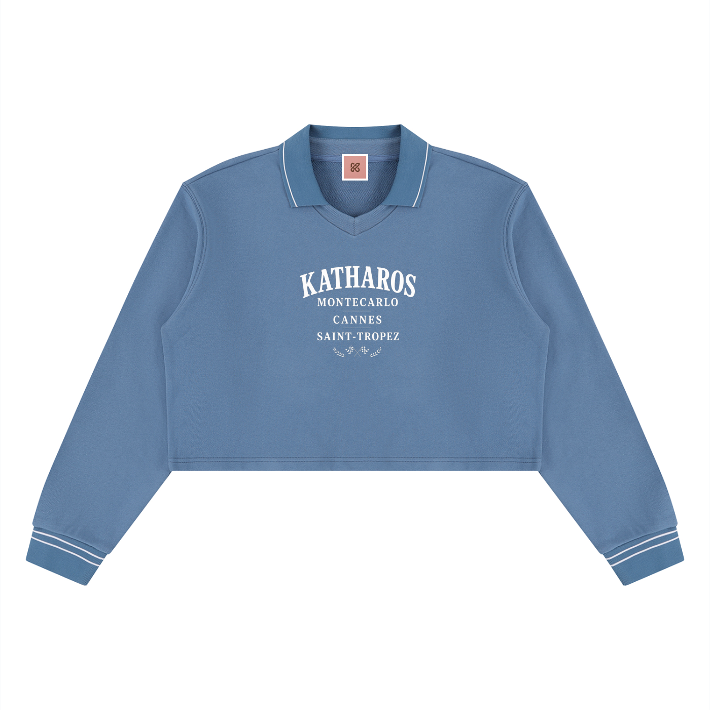 Katharos Crop Collared Sweatshirt