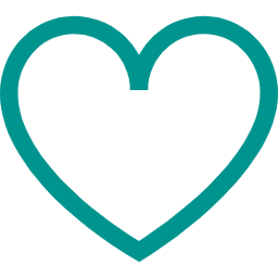 Outline of a heart shape.