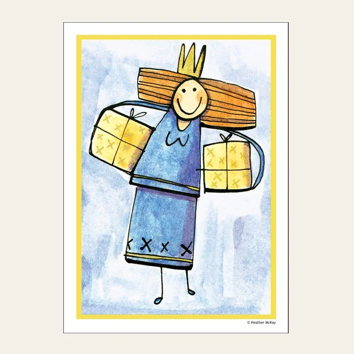 LADY BEARING GIFTS