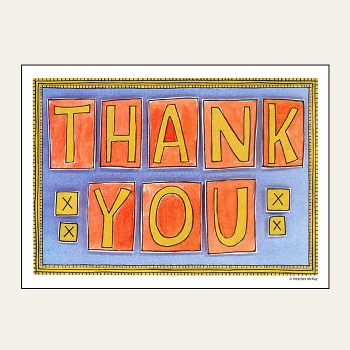 ORANGE & BLUE THANK YOU